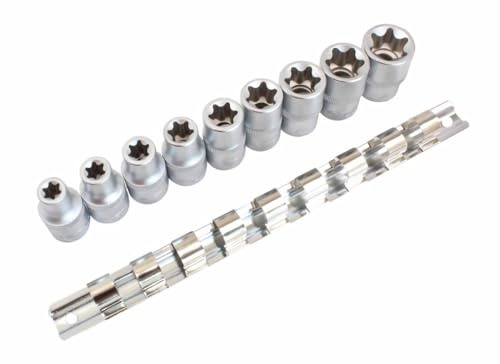 Asta 954009-2 Außen Torx Steckschlüssel Satz 1/2 Zoll 9 Teile
