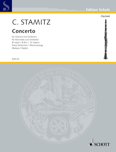 Konzert B-Dur: 2. Darmstädter Konzert. Klarinette und Orchester. Klavierauszug mit Solostimme. (Edition Schott)