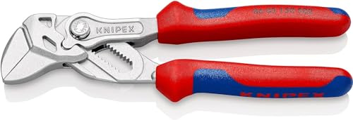 KNIPEX Tenaza llave con mordazas rugosas cromado con mangos multicomponente 150 mm, 86 05 150 S02