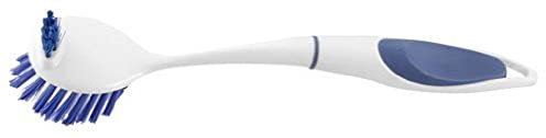 Fackelmann 63863 Sweany Brosse à Vaisselle Plastique Blanc/Bleu 28 x 5 x 4 cm
