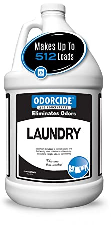 Odorcide – 1 Gallon Concentrated Laundry Odor Eliminator for Strong Odor, All Laundry Uses – Safe, Non-Enzymatic Odor Neutralizer – Laundry Odor Remover for Smoke, Sweat & Pet Odors (1 Gal)
