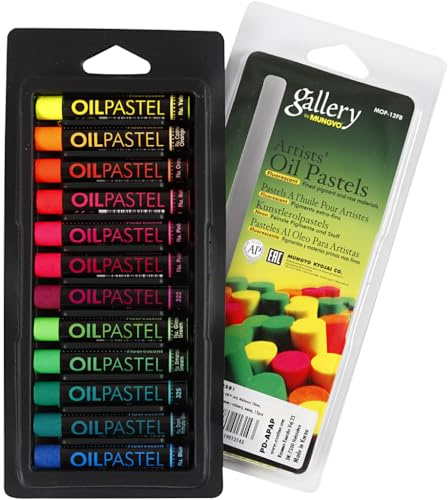 Creativ 12 st oljepastell, 1 cm tjock, L – 7 cm, fluorescerande färger