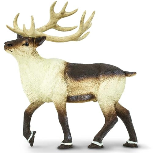 Safari Ltd. Rentierfigur – lebensechte 9,5 cm arktische Tierfigur – Lernspielzeug für Jungen, Mädchen und Kinder ab 3 Jahren
