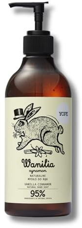 YOPE Flüssigseife Vanille & Zimt, 500 ml, Vegane Handseife, Feuchtigkeit | Mit 98 % Natürlichen Inhaltsstoffen, Ohne SLS und SLES, Pflegendes Allantoin, Praktischer Pumpdosierer, pH-Neutrale Formel
