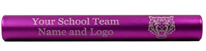 Hat Shark Custom Purple Aluminum Track and Field Relay Baton Personalized Gift - Your Team Name and Logo Engraved