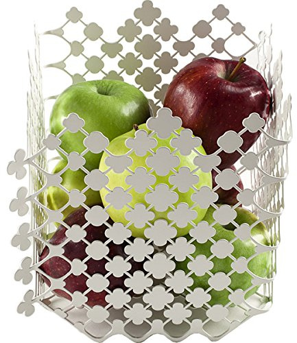 Alessi EMA01 W Fruit Bowl Blossom Stainless Steel Lacquered White