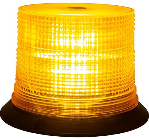 Buyers Products SL645ALP LED Beacon Light, 6.5 x 5, 14' On/Off Switch Lead, Permanent, Pipe & Magnetic Mount, Strobe Lights for Trucks, Emergency Lights for Vehicles