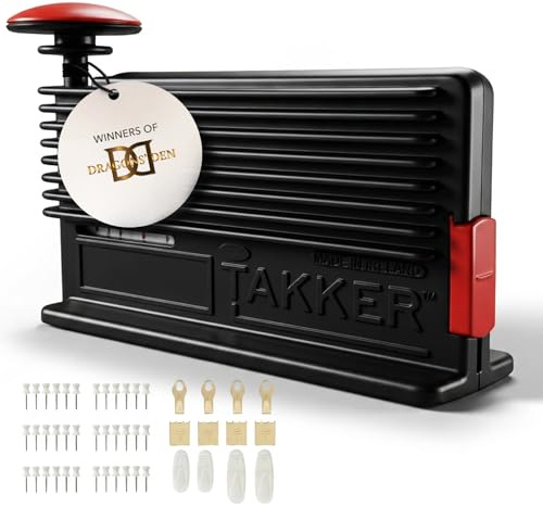 Softwall Takker® 61-Piece Picture Hanging Kit, Plasterboard, Wood, Drywall | Easy 1-Step Hanging Solution, No Nails or Drill Needed, Hang Frames, Pictures & Canvas up to 8 kg, Dragons' Den Winner