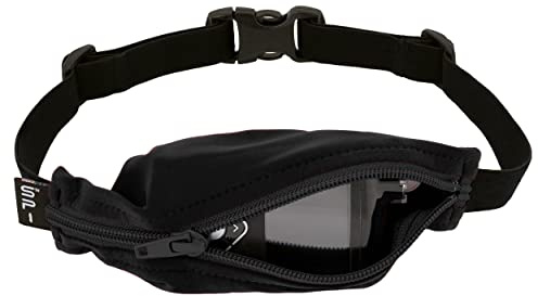 SPIbelt - Riñonera para niños.Riñonera para niños, sin balanceo, con apertura para bomba de insulina, dispositivos médicos o auriculares. ¡Para niños activos! - 7BL-A001-001, Talla única, Negro