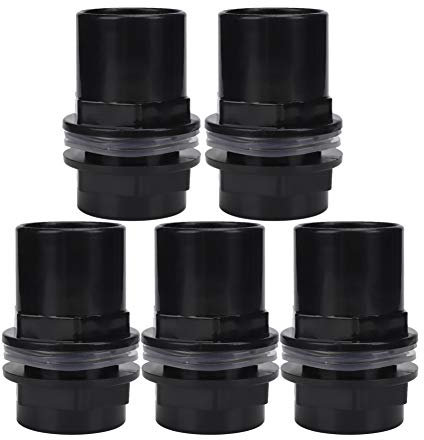 5 Stücke Aquarium Wasser Rohr Konverter PVC Aquarium Schlauch Adapter Aquarium Wasser Rohrverbinder Gerade Rohrverbinder Aquarium Zubehör(40mm)