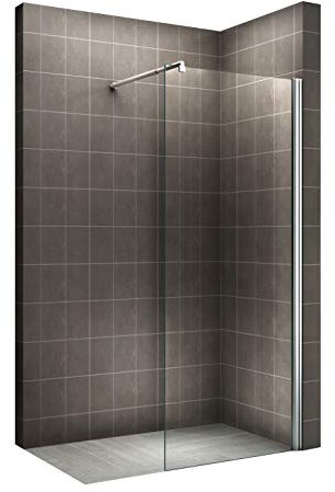 i-flair Walk In Dusche, 10mm STARK, Duschabtrennung aus ESG Sicherheitsglas mit NANObeschichtung #840 (160cm x 200cm)