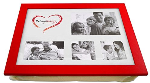 PrimoLiving P-424 Plateau avec Coussin et Cadre Photo Rouge