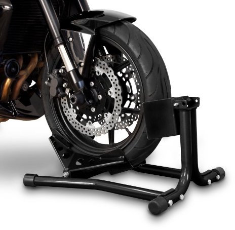 ConStands Easy - Motorcycle Stand Paddock Front Wheel Chock Transport Universal Black