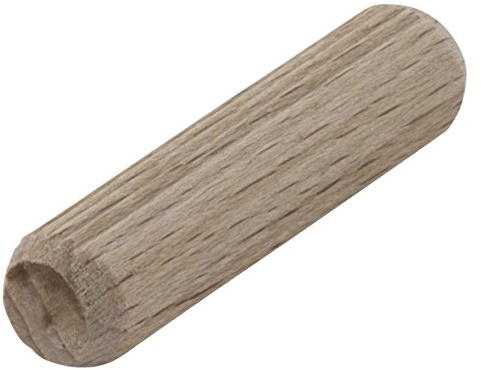wolfcraft 30 Beech Wood Dowels, 10 mm Diameter - Grooved Joint Pins | Durable DIN 68150 connectors for sturdy wood joints, compatible with Dowelmaster and dowelling jigs. 2910000