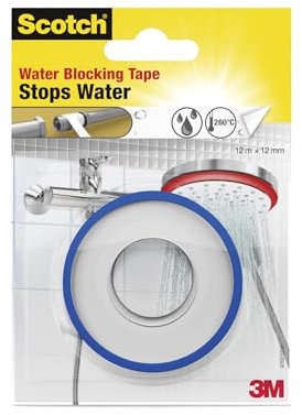 Scotch Stops Water 4702 Nastro Adesivo per Riparazioni Tubatura o in Ambienti Umidi, Trasparente