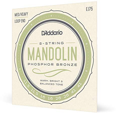 D'Addario Mandolinensaiten EJ75 11.5–41, mittelschwer/schwer – Phosphor, Bronze