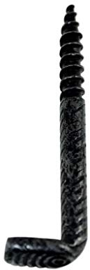 SN-TEC Schraubhaken/Wandhaken gerade 60mm schwarz rustikal gehämmert (10 Stück)