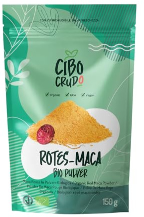 Bio Maca Pulver Rot - 150g. Maca Rot Pulver 100% Reines aus Peru für Maca Coffee aus Rotes Maca Wurzel. Organic Red Maca Powder. Quelle für Antioxidantien Vitamin C Eisen Kalzium und Kalium