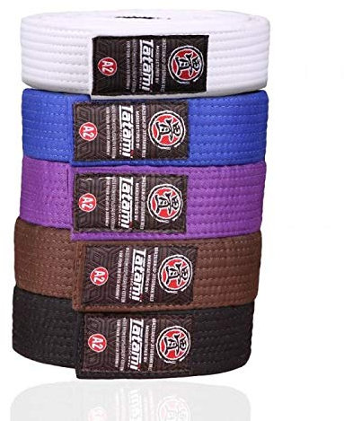 BJJ Belt Adult Size | IBJJF Approved Adult’s Size Brazilian Jiu-Jitsu Belt 100% Cotton for Durable and Lightweight Design Competition Ready Belts | Black