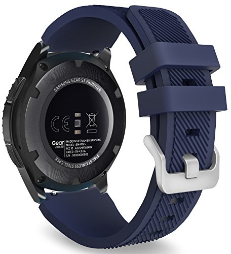 MoKo Sport Strap Compatible with Samsung Galaxy Watch 3 45mm | for Gear S3 Frontier/Classic/Galaxy Watch 46mm, Soft Silicone, Waterproof & Breathable, 22mm Watch Band, for Men and Women