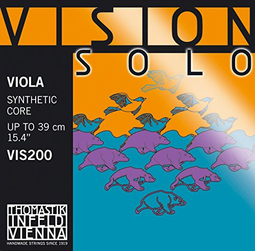 Thomastik Cuerda para viola 4/4 Vision Solo - cuerda Do núcleo sintético, entrochado plata, mediana