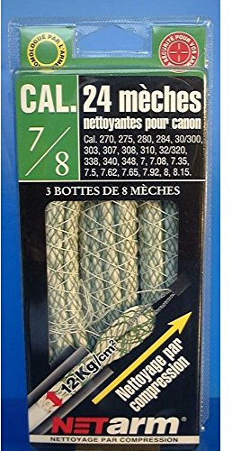 Netarm Blister 24 punte verdi per calibri da 7 a 8 mm