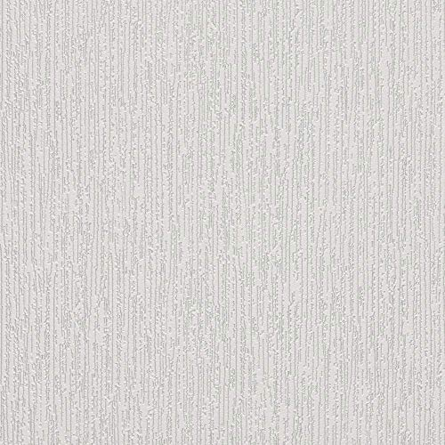 EB-Erismann Lancashire Wallpaper Textured Wallpaper Fleur Silver Glitter 9731-01 White