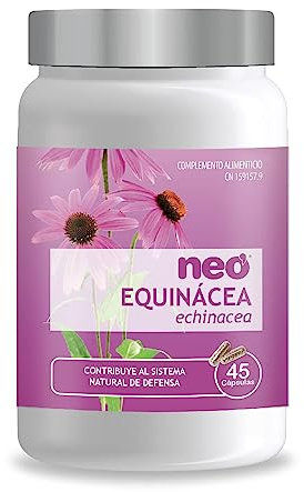 NEO | Extracto Seco de Aéreas de Equinácea | 45 Cápsulas | Fortalece las Defensas de Forma Natural | Ayuda a Respirar Mejor | Sin Gluten ni Lácteos