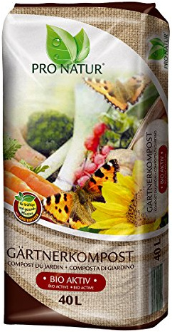 Gärtnerkompost Pro Natur 40 Liter mit Gartenfaser NEU torffrei Qualität aus Bayern !