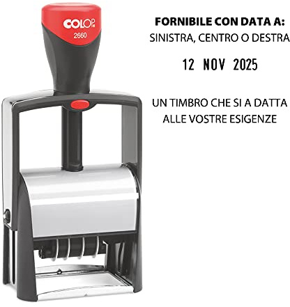 Timbro Datario Classic Line 2660 - autoinchiostrante - 37x58 mm - 7 righe - Colo