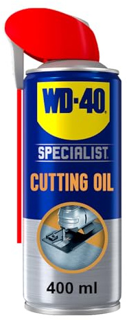 WD-40 Specialist Cutting Oil, Metal Cutting and Drilling Lubricant - 400ml | Extreme Pressure Cutting Oil Spray, Smart Straw, Reduces Heat & Extends Tool Life on All Stainless Steel & All Titanium 400ml
