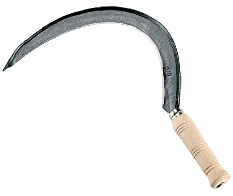 AUSONIA - 33270 STAUDENSICHEL SCHMAL MIT GESCHMIEDETER STAHLKLINGE, HANDGESCHLIFFEN AUF Band MIT HOLZGRIFF 160 Gramm