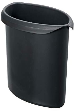 HAN 1815-F-13 Lot de 5 bacs à déchets en plastique spécial ignifuge de qualité supérieure pour les paniers en papier de sécurité HAN 1814 et 1818 Noir