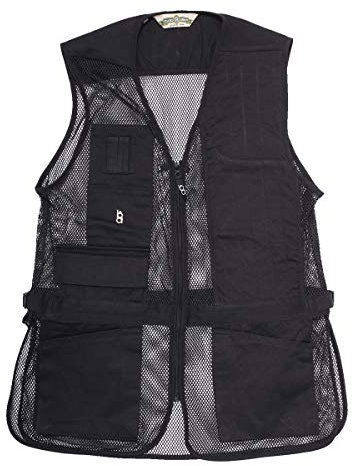 Herren Schießweste, Herren, Bob Allen 240M Full Mesh Shooting Vest Rh Blk Xl, schwarz, X-Large