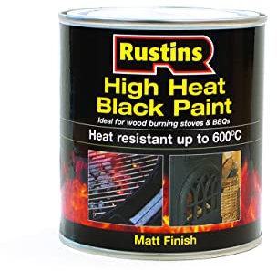 RUSTINS High Heat Black Paint 500ml