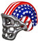 W WIDMANN MILANO Party Fashion 04868 - Aufblasbarer Footballhelm, Stars and Stripes, USA, American Football, Hut, Kostüm, Accessoire, Karneval, Mottoparty