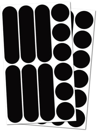 B REFLECTIVE, (2 Pack) 12 Stück Kit universal retro reflektierende Aufkleber, Nacht Sicherheit Signalisierung Klebeband Reflektor, für Fahrra/Kinderwagen/Motorradhelme/Motorrad/Spielzeug, Schwarz