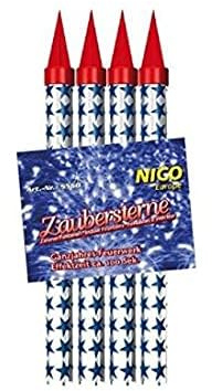 Nico 8 XXL Zaubersterne Eissterne Mega - Zimmerfontäne 100 Sekunden Brennzeit