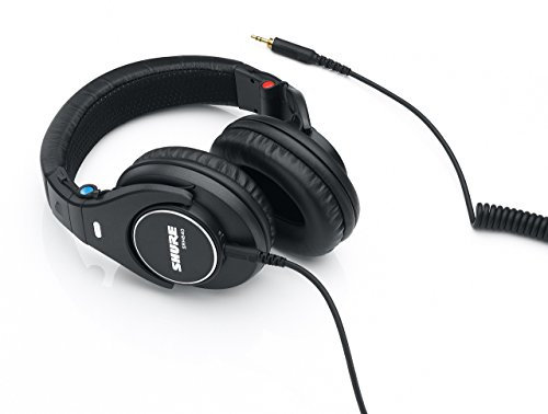 Shure SRH840-E Professional Closed-Back Studio and Hi-Fi Headphones, Preciesly Tailored Frequency Response for Rich Bass, Clear Mid-Range and Extended Highs, Detachable Cable, Collapsible, Black