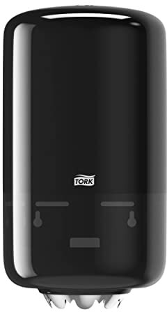 Tork 558008 Dispenser per asciugamani ad estrazione centrale Mini, sistema M1, 32,1 cm x 17,4 cm x 16,5 cm (altez. x largh. x profond.), Elevation design, colore nero