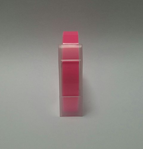 Dymo Compatible Embossing Tape - 1 Roll - Fluorescent Pink Tape