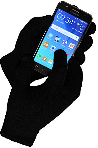 Toutacoo, Touchscreen Handschuhe (10 Finger) AUS KASCHMIR mit Futter für Mobiltelefone, Smartphones, Tablets und Touchscreens