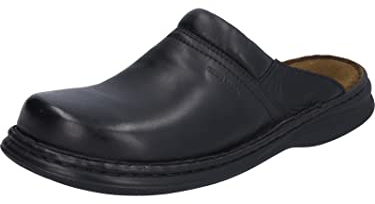 Josef Seibel Max Hommes Sabots | Chaussures Homme en Cuir Véritable, Noir (Black), 43 EU (9 UK)