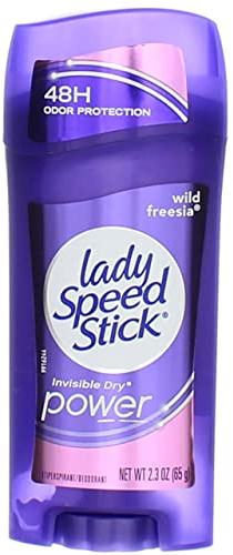 Lady Speed Stick Antiperspirant Deodorant, Invisible Dry, Wild Freesia 2.30 oz (Pack of 4)