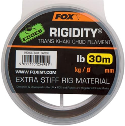 Fox Edges Rigidity Chod Filament 30m Trans/Khaki - Vorfachschnur