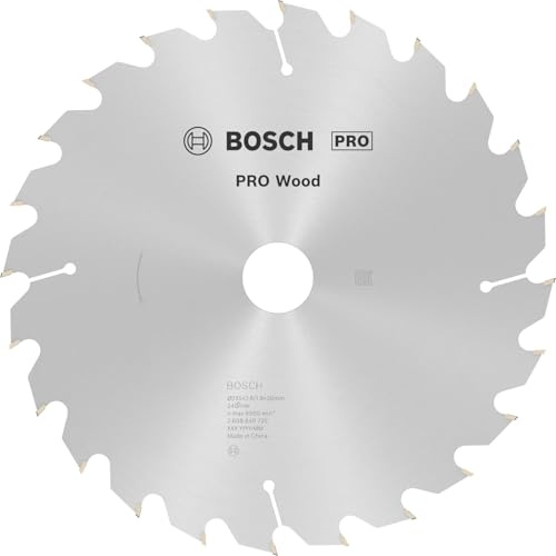 Bosch 1x PRO Wood Kreissägeblatt, 235 x 2,8 x 30 mm, T24 | für Weichholz, Hartholz, Ø 235 mm, Professional Zubehör kabelgebundene Handkreissägen