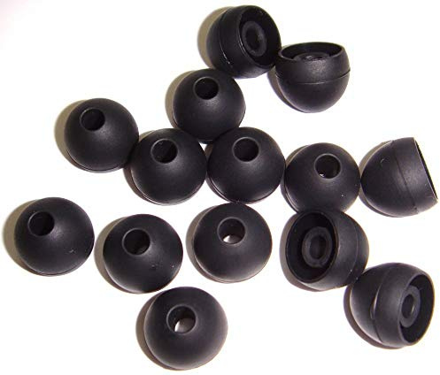 Xcessor Ricambio di Alta Qualita Auricolari Earbud/Earpad in Silicone 7 Paia (Set da 14 Pezzi). Compatibile con la Maggior Auricolare Cuffie Marche. Taglia: GRANDE (L). Nero