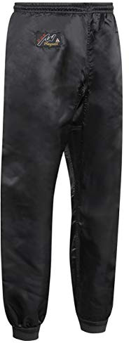 Playwell Kung Fu 100% Satén Negro con Puños Pantalones de Pierna - Negro - Negro, Negro, 2/150 cm