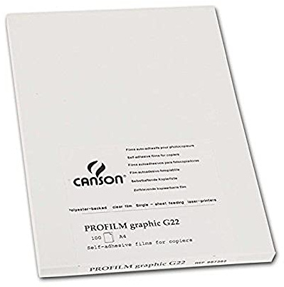 Canson A4 Profilm Graphic Self Adhesive Photocopiable Film for Overhead Projection - Clear (Pack of 100)
