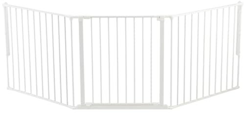 BabyDan Flex L, 90-223 cm, Treppenschutzgitter/Raumteiler, Weiß, Hergestellt in Dänemark - Schutzgitter/Sicherheitsgitter (Haustiergitter/Hundegitter/Hundelaufstall)